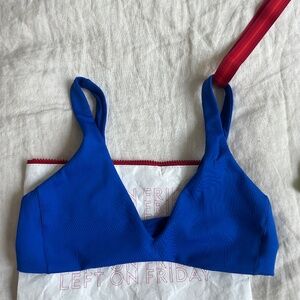 Left on Friday Plunge Top - First Place (Blue)
